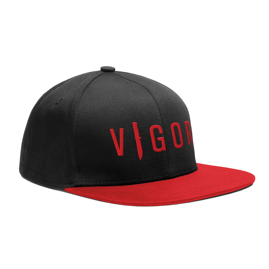VIGOR - SNAPBACK ADJUSTABLE CAP | BLACK/RED
