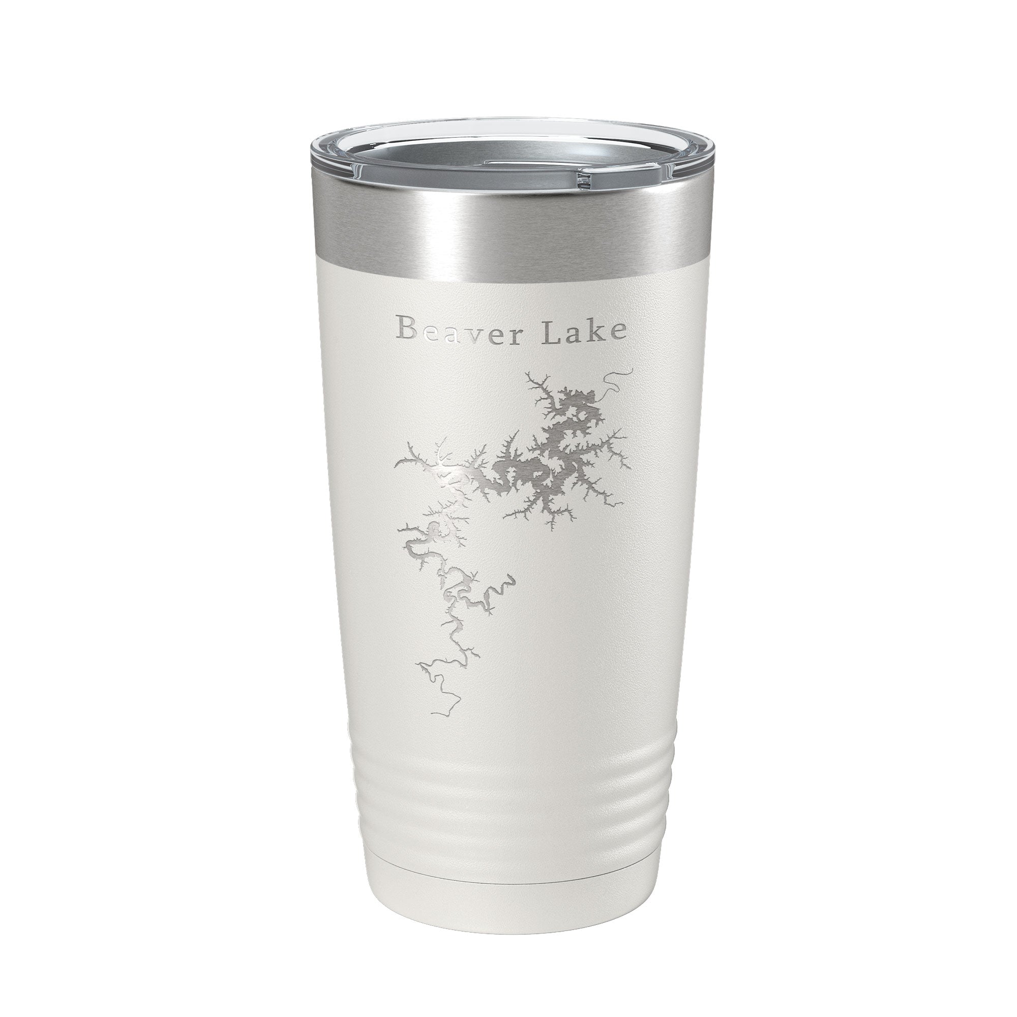 Beaver Lake Map Tumbler Travel Mug Insulated Laser Engraved Coffee Cup Arkansas 20 oz