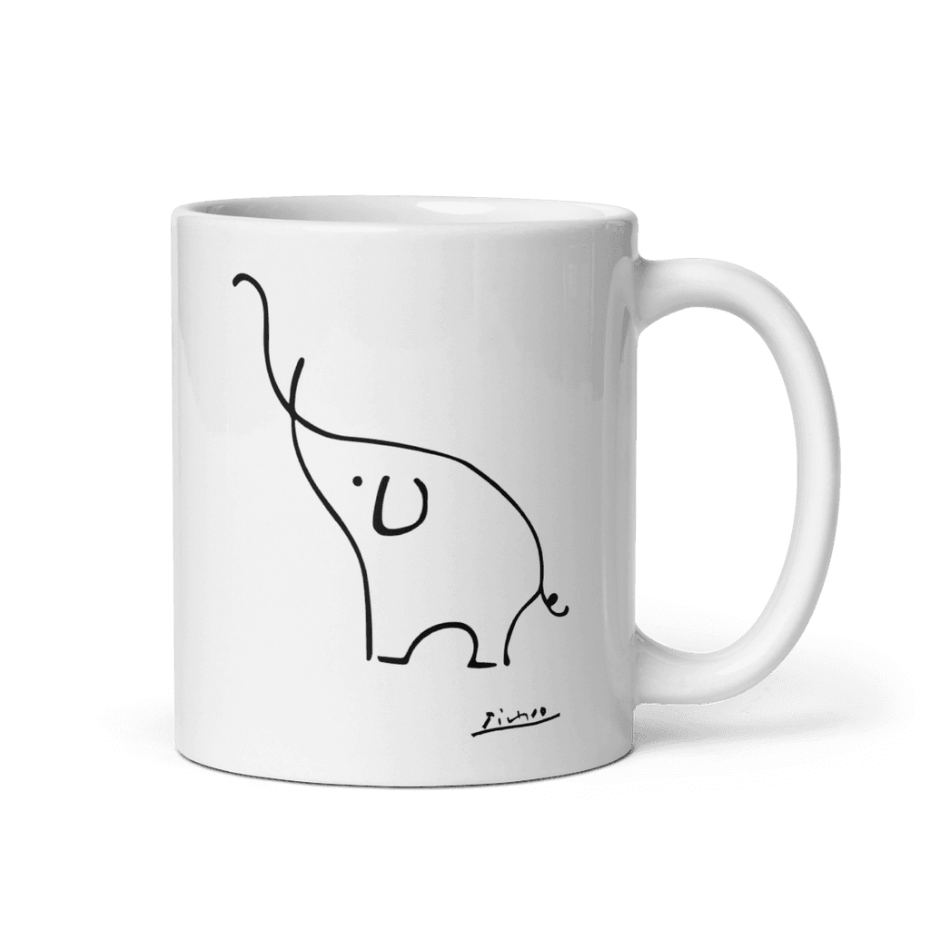 Pablo Picasso Elephant Sketch Artwork Mug